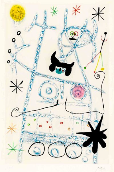Joan Miró Les Forestiers (bleu)