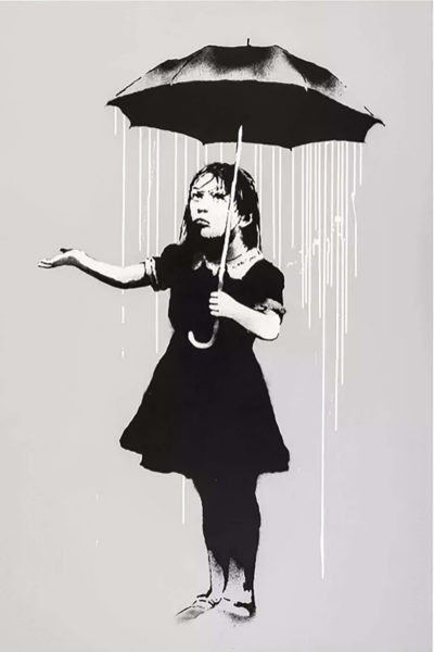 Banksy | Nola (White Rain), 2008