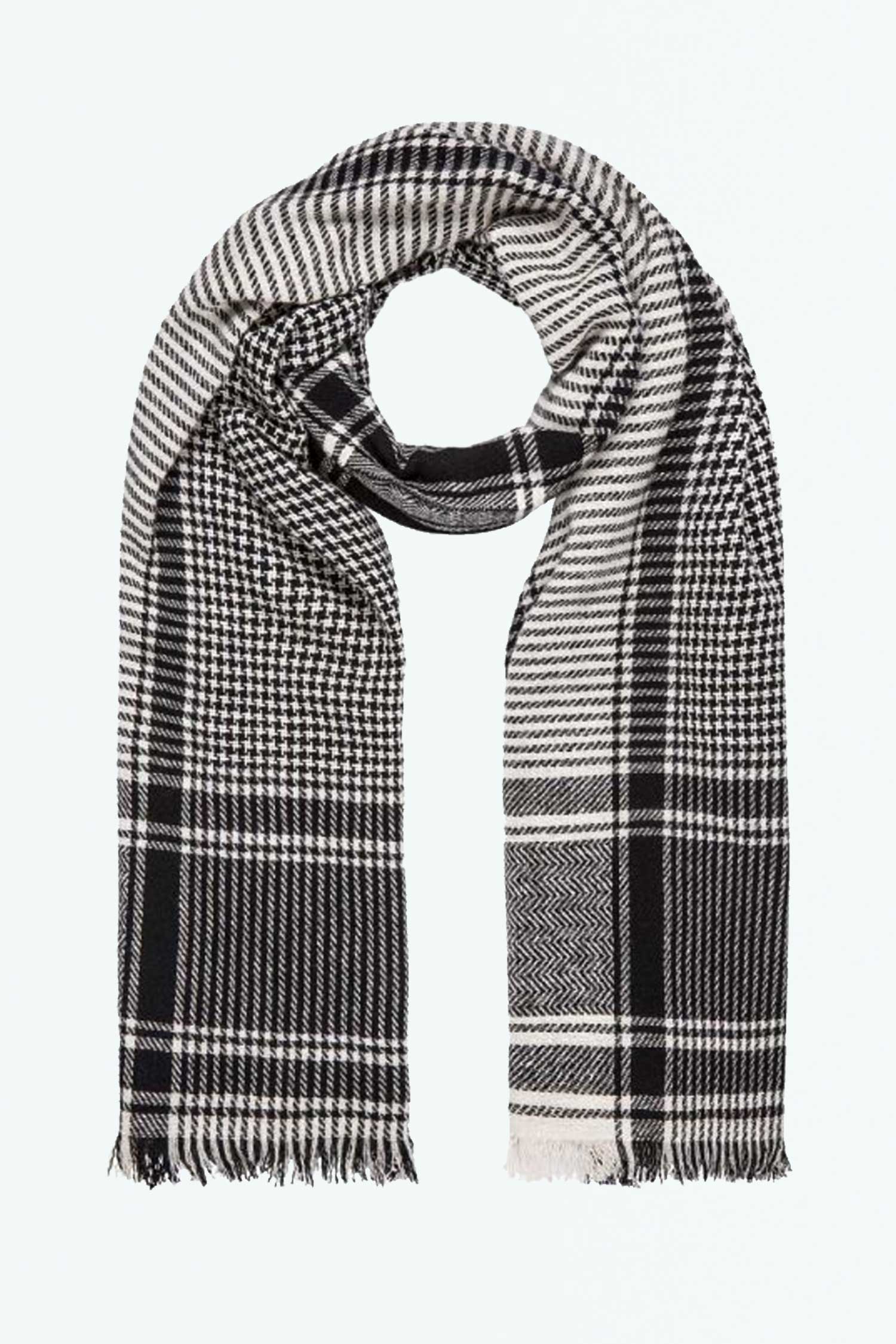 Cashmere houndstooth stole - The Whisper Gallery