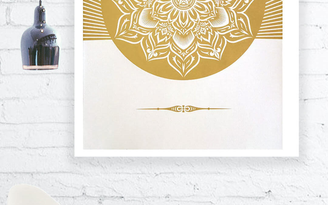 Obey-Lotus-Crescent-White-and-Gold-artwork-by-Obey-(Shepard-Fairey)3