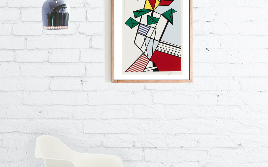 Roy-Lichtenstein-Flowers-1973-framed-in-situ