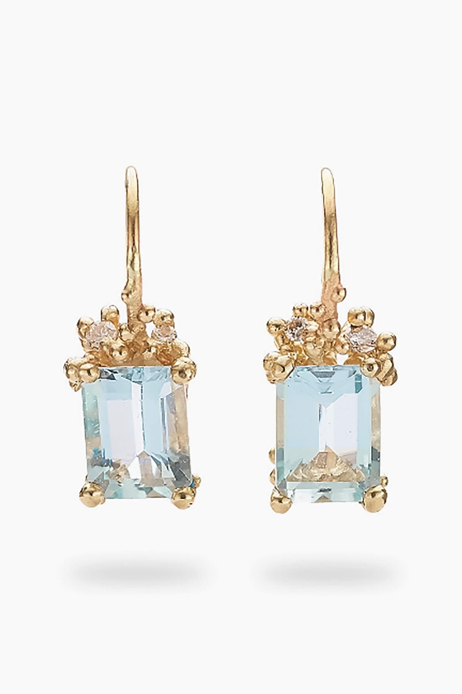 Ruth Tomlinson | Aquamarine & Diamond Drop Earrings