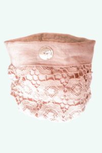 The-Whisper-Gallery-Washed-sugar-rose-linen-basket,-hand-finished-natural-mother-of-pearl-buttons-in-the-Renaissance-town-of-Carpi,-south-of-Verona-&-North-of-Florence