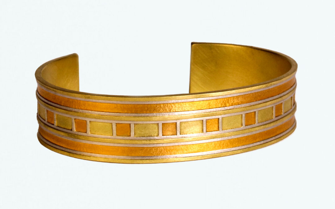 Three-Gold-Inlaid-Bangle